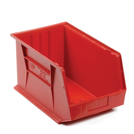 Plastic Storage Bin - Small Parts, 11 X 18 X 10, Red